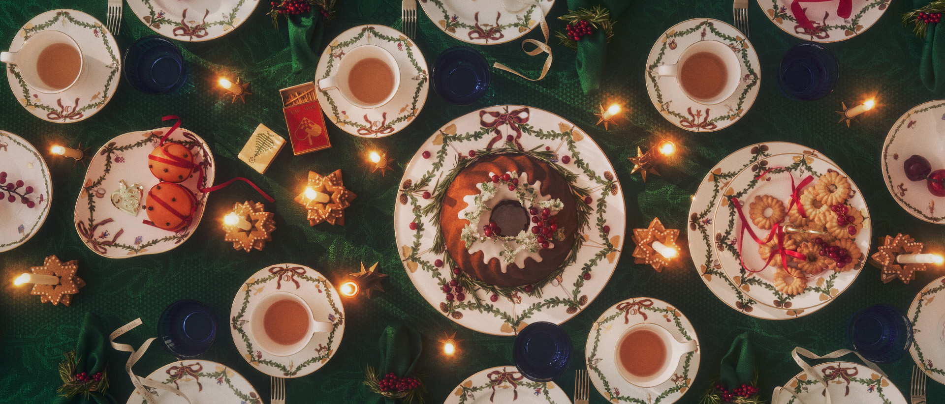 A Festive Christmas table set with all Star Fluted Christmas